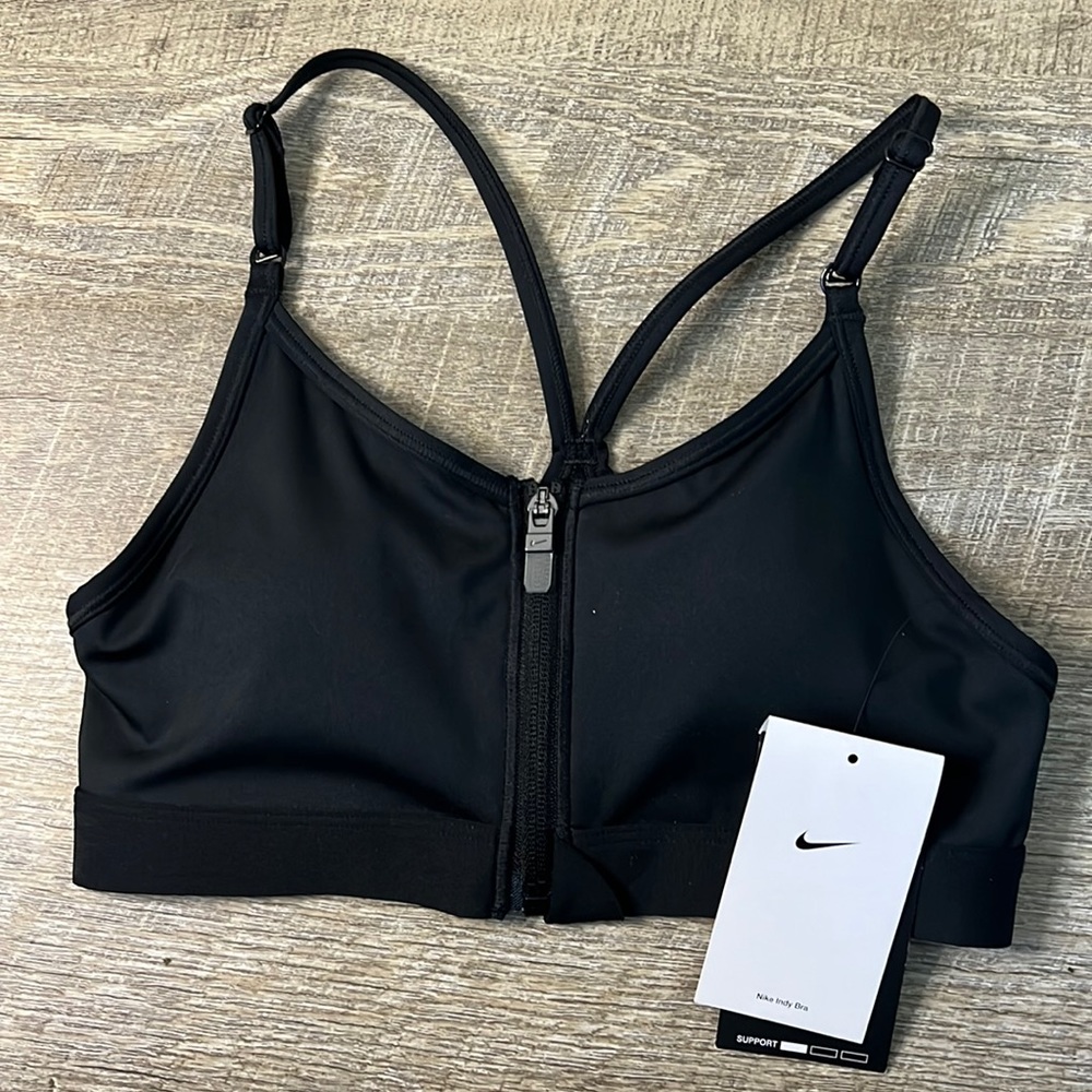 NWT Nike Black Mesh Sports Bra Size XS